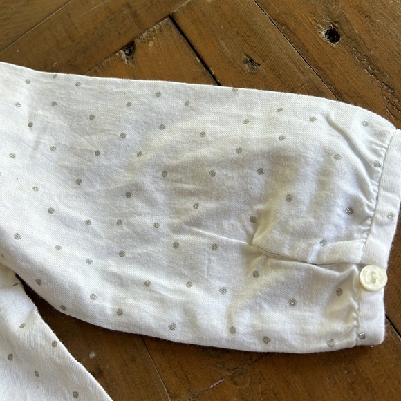 Jacadi silver polka dot scalloped collar top - Picture 5 of 5